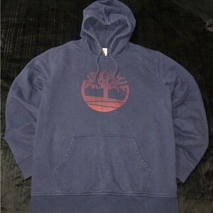 Timberland Hooded Pull Over Sweatshirt Men’s Large Blue